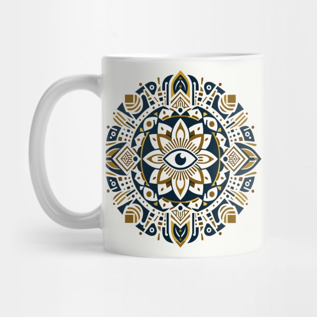 All-Seeing Eye Egyptian Mandala 1 by AmandaOlsenDesigns